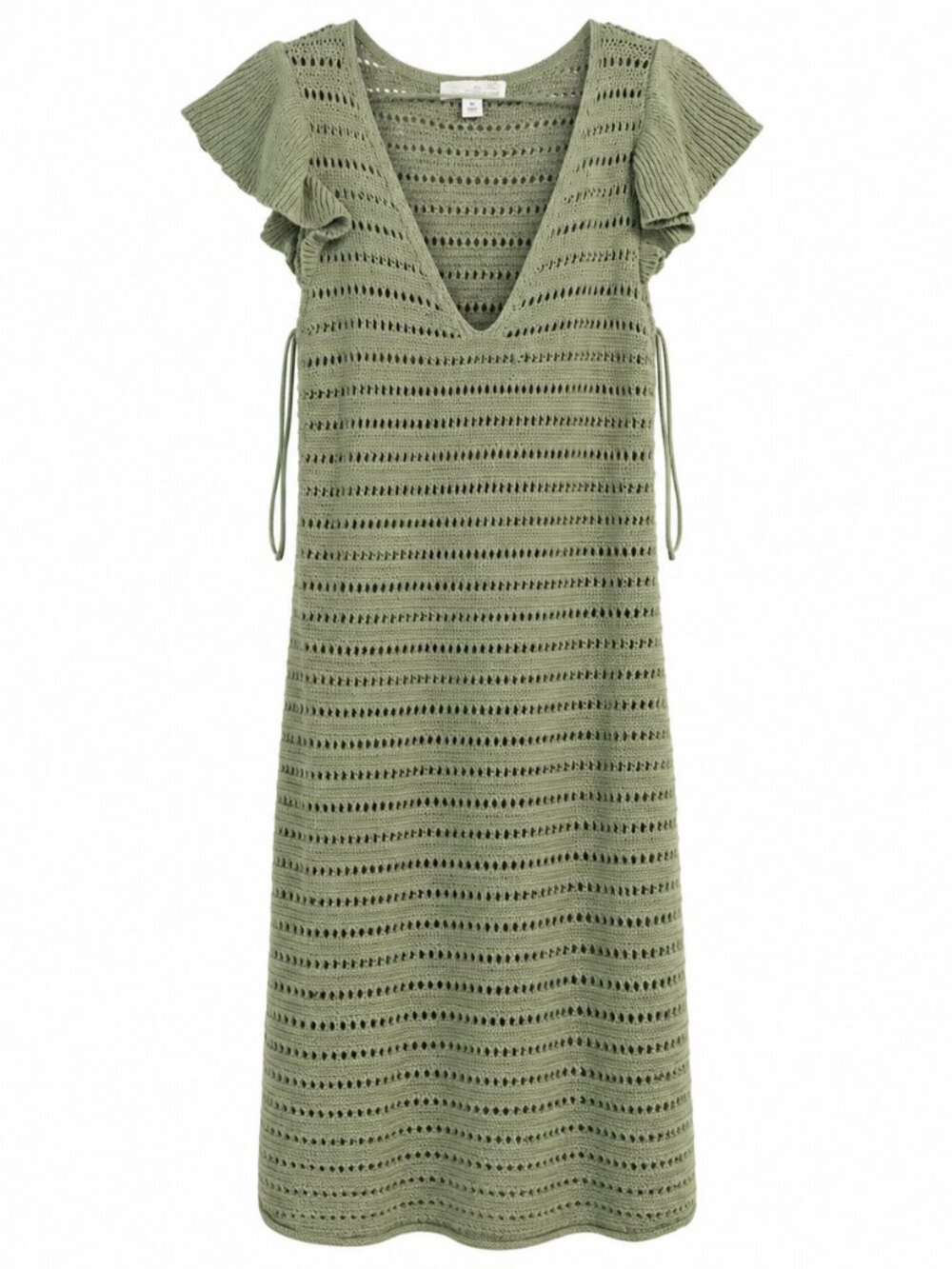 Treasure & Bond Sage Open Knit Midi Dress Size M